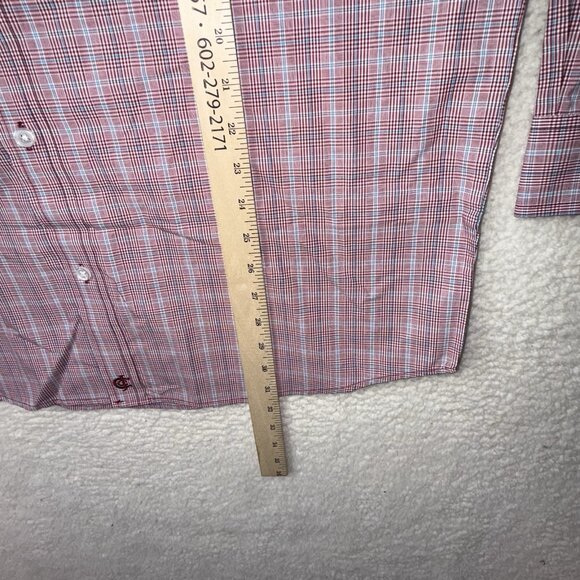 Cody James Core Plaid Shirt Mens Small Long Sleeve Button Down Red White Blue - Picture 9 of 9
